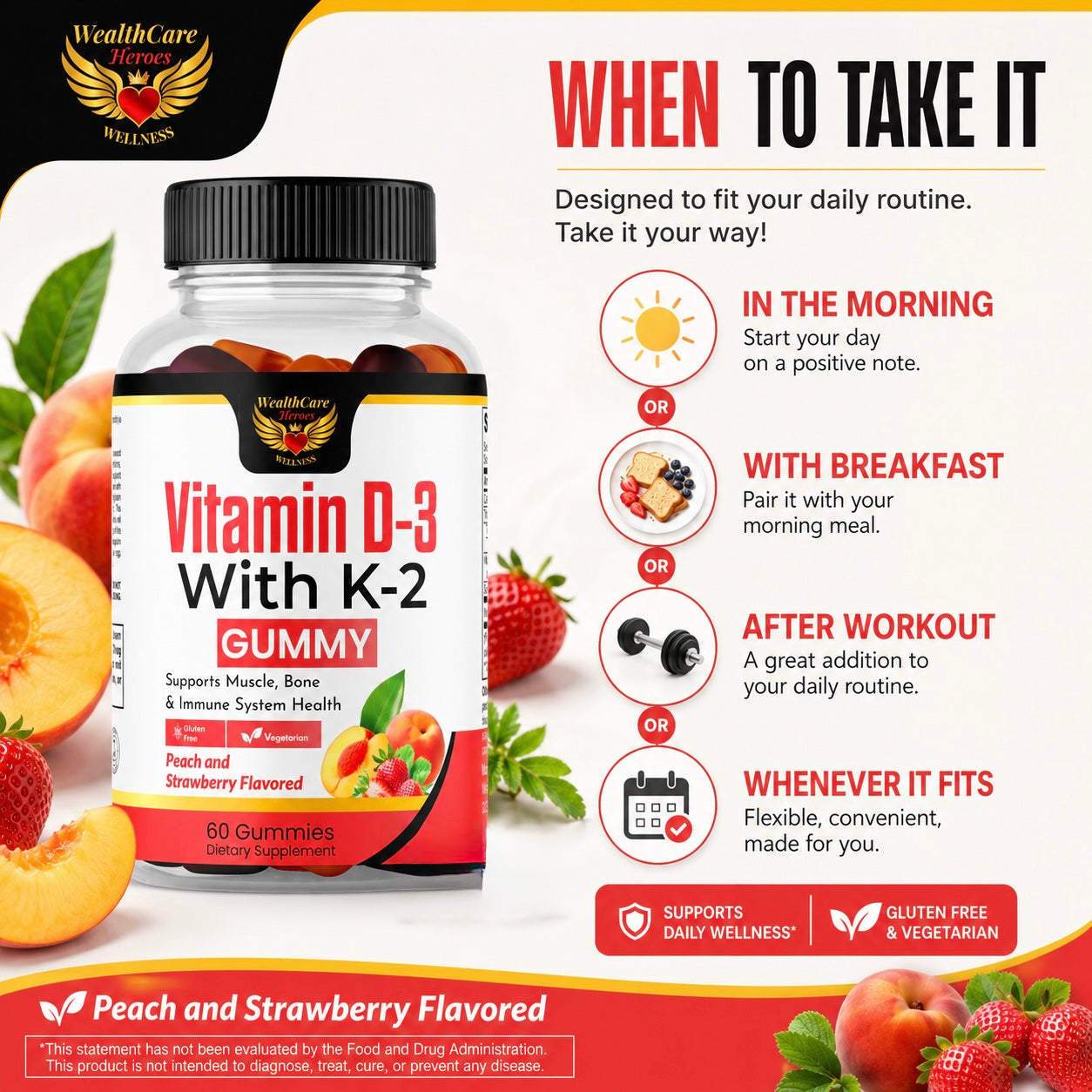 Vitamin D-3 with K-2 Gummy