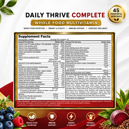 Daily Thrive Complete Whole Food Multivitamin