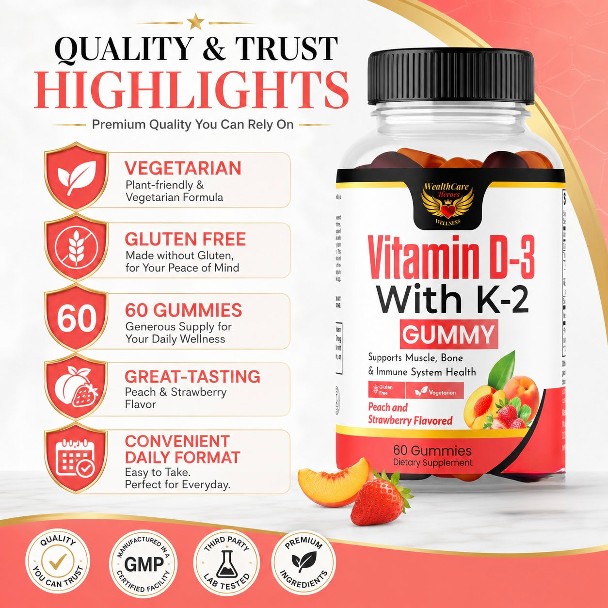 Vitamin D-3 with K-2 Gummy