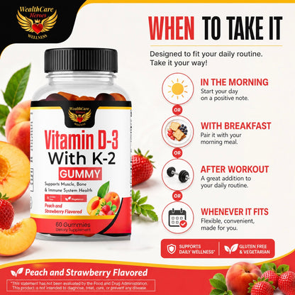 Vitamin D-3 with K-2 Gummy