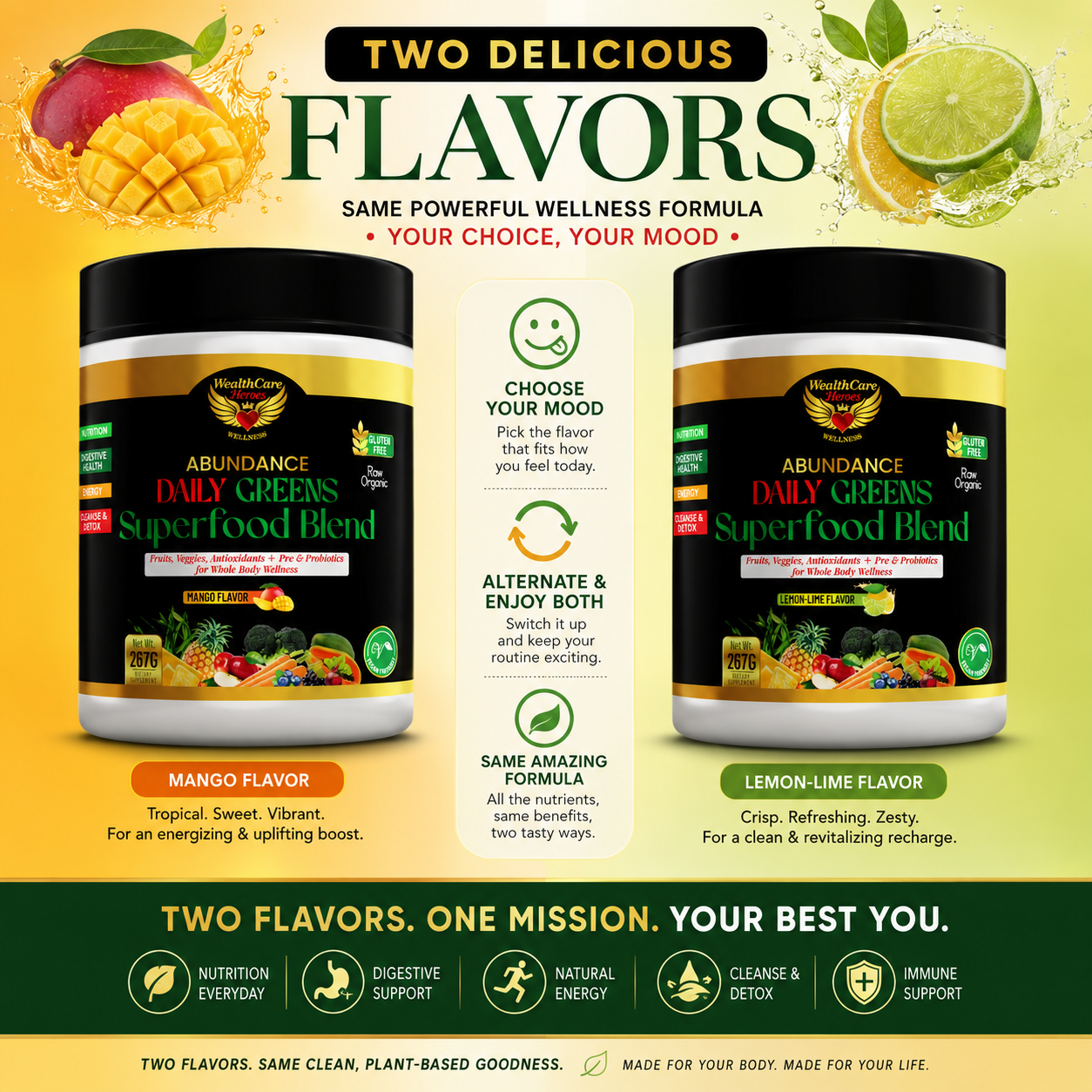 Abundance of Life Daily Greens Superfood - Mango